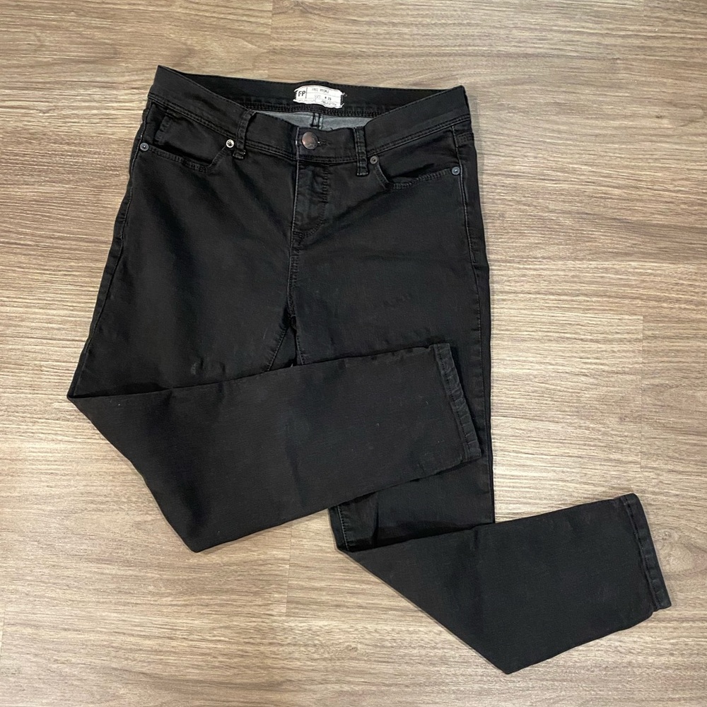 Free People Cropped Black Jeans